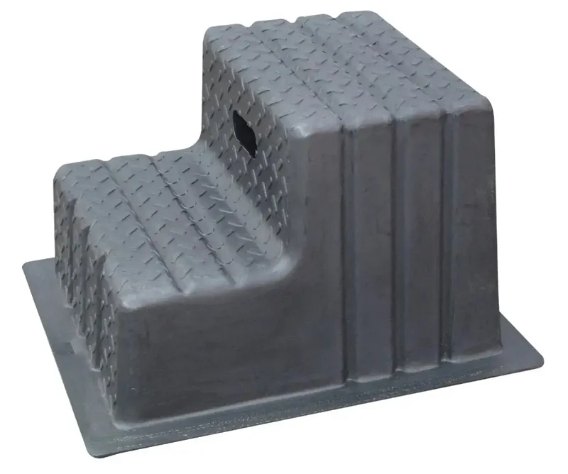 Classic Showjumps Standard Mounting Block Two Tread Black